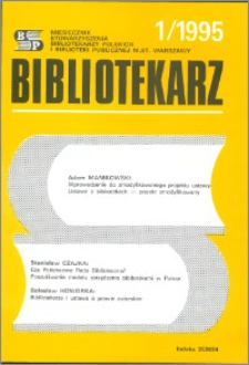 Bibliotekarz 1995, nr 1