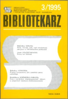 Bibliotekarz 1995, nr 3