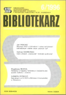 Bibliotekarz 1996, nr 6