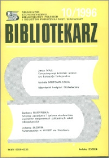 Bibliotekarz 1996, nr 10