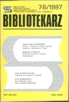Bibliotekarz 1997, nr 7-8