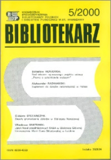 Bibliotekarz 2000, nr 5
