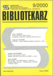 Bibliotekarz 2000, nr 9