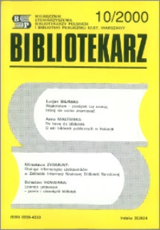 Bibliotekarz 2000, nr 10