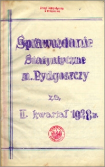 Sprawozdanie Statystyczne miasta Bydgoszczy za II kwartał 1928