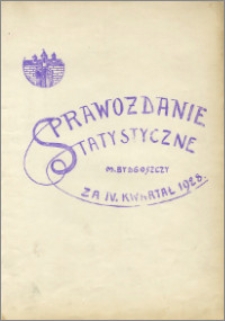 Sprawozdanie Statystyczne miasta Bydgoszczy za IV kwartał 1928