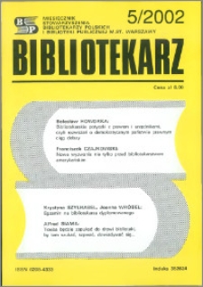 Bibliotekarz 2002, nr 5