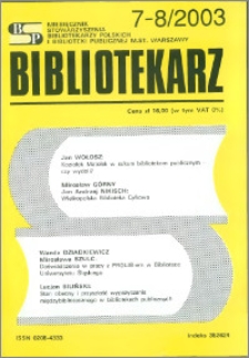 Bibliotekarz 2003, nr 7-8