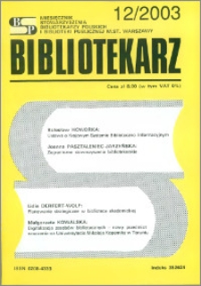 Bibliotekarz 2003, nr 12