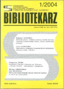 Bibliotekarz 2004, nr 1