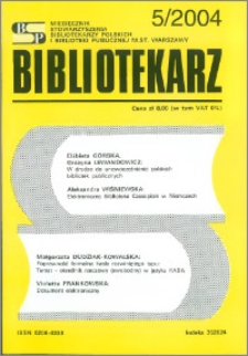 Bibliotekarz 2004, nr 5