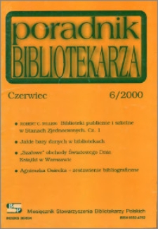 Poradnik Bibliotekarza 2000, nr 6