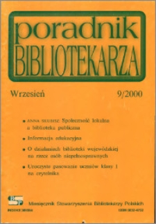Poradnik Bibliotekarza 2000, nr 9