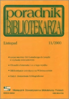 Poradnik Bibliotekarza 2000, nr 11