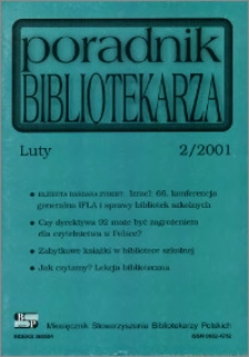 Poradnik Bibliotekarza 2001, nr 2