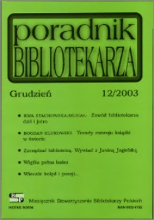 Poradnik Bibliotekarza 2003, nr 12