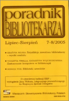 Poradnik Bibliotekarza 2005, nr 7-8