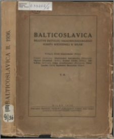 Balticoslavica 1936, T. 2