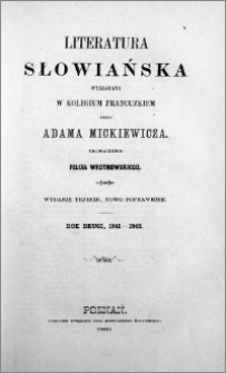 Literatura słowiańska wykładana w Kolegium Francuzkiem przez Adama Mickiewicza, [T. 2], Rok drugi, 1842-1842