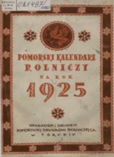 Pomorski Kalendarz Rolniczy na rok 1925, R. 2