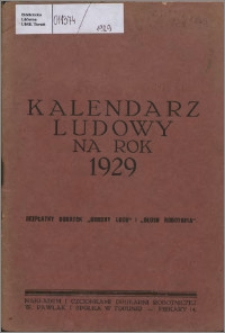 Kalendarz Ludowy na rok 1929