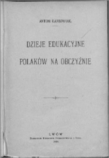 Dzieje edukacyjne Polaków na obczyźnie