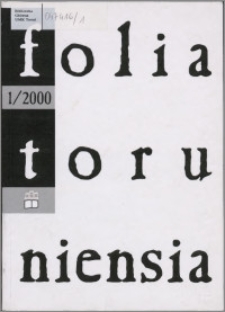 Folia Toruniensia 1 (2000)