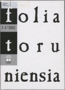 Folia Toruniensia 2-3 (2002)