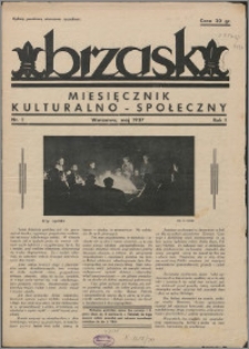 Brzask : miesięcznik kulturalno-społeczny 1937, R. 1 nr 1
