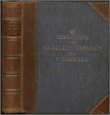 Geschichte der Familie Dirksen und der Adelsfamilie von Dirksen. Bd. 2, Urkundenbuch