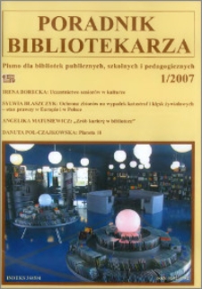Poradnik Bibliotekarza 2007, nr 1