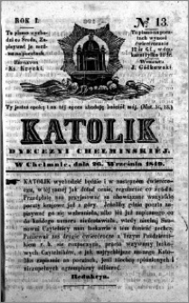 Katolik Dyecezyi Chełmińskiej 1849.09.26 nr 13