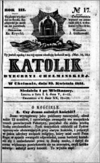 Katolik Dyecezyi Chełmińskiej 1851.04.23 nr 17