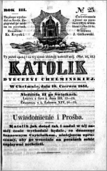 Katolik Dyecezyi Chełmińskiej 1851.06.18 nr 25