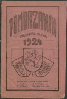 Pomorzanin : kalendarz na rok 1924