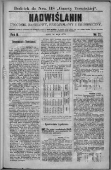 Nadwiślanin : tygodnik handlowy, przemysłowy i ekonomiczny 1874, R. 2 nr 21