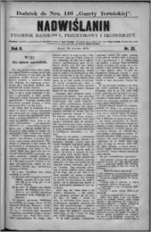 Nadwiślanin : tygodnik handlowy, przemysłowy i ekonomiczny 1874, R. 2 nr 25
