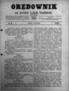 Orędownik na powiat Szubiński 1922.01.18 R.3 nr 5