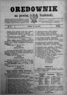 Orędownik na powiat Szubiński 1922.01.25 R.3 nr 7