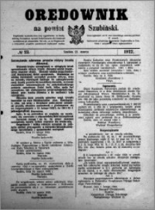 Orędownik na powiat Szubiński 1922.03.22 R.3 nr 23
