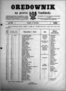 Orędownik na powiat Szubiński 1922.04.12 R.3 nr 29