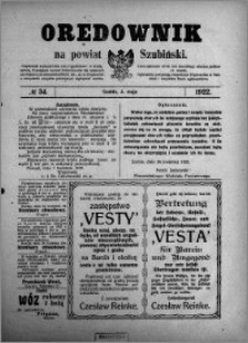 Orędownik na powiat Szubiński 1922.05.03 R.3 nr 34