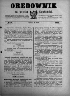 Orędownik na powiat Szubiński 1922.05.10 R.3 nr 36