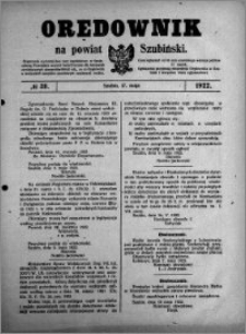 Orędownik na powiat Szubiński 1922.05.17 R.3 nr 38