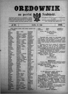 Orędownik na powiat Szubiński 1922.05.24 R.3 nr 40