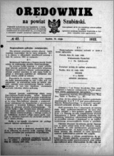 Orędownik na powiat Szubiński 1922.05.31 R.3 nr 42