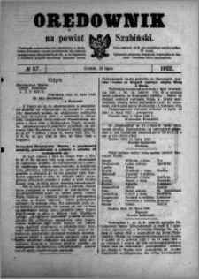 Orędownik na powiat Szubiński 1922.07.22 R.3 nr 57