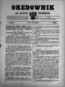 Orędownik na powiat Szubiński 1922.08.12 R.3 nr 63
