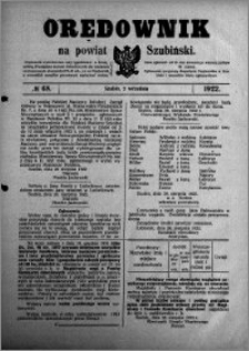 Orędownik na powiat Szubiński 1922.09.02 R.3 nr 68