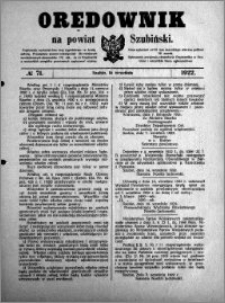 Orędownik na powiat Szubiński 1922.09.16 R.3 nr 71